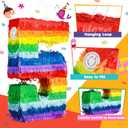 Sratte Rainbow Number Piata Multicolor Piata Small Birthday Party with Blindfold Stick and Confetti for Birthday Anniversary Cinco De Mayo Fiesta Party Decor(Number 5)