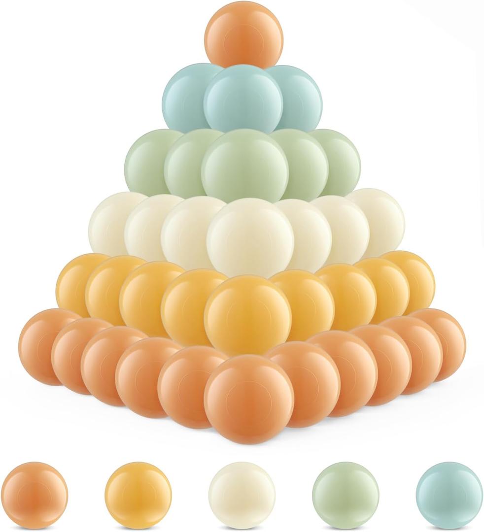 Clear Ball Pit Balls - Crush Proof Plastic Toy Balls for Boys and Girls (100 PACK, Orange,Teal)