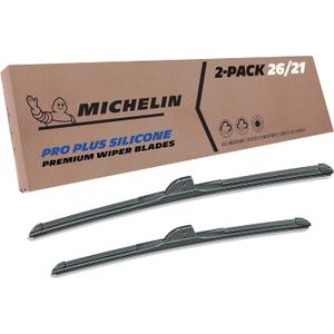 Michelin 40-2621SPBA Pro Plus Silicone Twin Pack 26 & 21 inch Wiper Blade Fits Select Lexus, Ford, Dodge, Audi, Lincoln, Mitsubishi, Chrysler, Honda, Land Rover, Model Years (2 Pack)