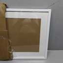 Americanflat 16x20 Picture Frame with Polished Plexiglass - Use as 12x16 Frame with Mat or Display 16x20 Photo Without Mat - Streamline Collection - Thin Border Picture Frames for Wall - White