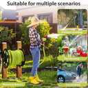 GADFISH Garden Wall Mounted Hose Reel, Metal Hose Reel, Holds 125ft of 5/8-Inch Hose(Not equipped), Equipped with 3.9ft Water Supply Hose and Small Storage Basket, Suitable for Gardens & Yards