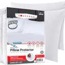 Guardmax Terry Cotton Pillow Protector with Zipper Queen Size - 2 Pack -100% Waterproof, Bed Bug Proof, Dust Mite Proof, & Hypoallergenic Pillow Covers - Premium Zippered Pillow Cases. (20 X 26)