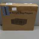 Clear Acrylic Dog Play Pen Indoor - 39 Inch 8-Panel Pet Enclosure for Small Dogs & Cats, Outdoor Use with Door, Easy Assemble & Cleaning