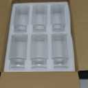 6 Pack Ribbed Drinking Glasses, 16 oz Vintage Glass Cups, Highball Glasses, Premium Iced Coffee Glasses, Clear Glass Tumbler, Cocktail Glasses, Elegant Glassware for Water Juice Whiskey Beer