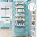 Eastherry Over The Door Pantry Organizer6-Tier Over The Door Organizer with Adjustable BasketMetal Hanging Pantry Organizers and Storage for Kitchen, Back of Door Seasoning Rack (White)