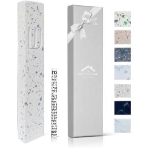 A&S Modern Stone Mezuzah Case Design, Mezuza Cover for Scroll Protection, Easy Peel and Stick Houswarming Gift and Home Blessing (7 Inches)