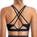 RUNNING GIRL Sports Bras for Women, Medium-High Impact Running Strappy Sports Bra with Removable Pads (XL)