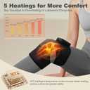 KingPavonini Cordless Knee Massager for Pain Relief, Newly 4 Motors Vibration, 5 Heat Levels, 6 Massage Modes, Knee Heating Pad for Knee Pain, Heated Knee Massager Brace, for Mom Dad (Black 1.0)