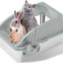 Stainless Steel Litter Box, Metal Litter Box with Scoop, High-Sided Leak-Proof Design, Non-Stick Base, Easy to Clean for Kittens, Senior & All Cats