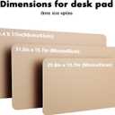 YSAGi Double-Sided Desk Pad, Leather Desk Mat, Eco Cork Desk Pad Protector, Large Mouse Pad for Desk, Waterproof Desk Blotter Pad, Writing Pad for Office/Home(23.6"x13.7", Apricot)