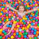 RoundFunny 100 Pieces Balls for Kids Star Heart Shape Plastic Balls for Toddler Playpen 2.17'' Play Toy for Crawl Tunnel Inflatable Pool Birthday Party Decoration