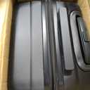 Amazon Basics 21" Hardside Carry-On Luggage with Spinner Wheels, Expandable for Up to 25% More Space, Scratch-Resistant Hard Shell, Telescoping Handle, Black