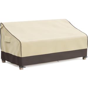 2 x MR. COVER Outdoor Couch Cover Waterproof, Patio Furniture Covers for 3-Seater Couch, Fits up to 88" W x 40" D x 35" H, Moisture-Proof & UV-Protection, Brown & Khaki