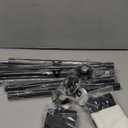 ENJOYBASICS 2 Pack Adjustable Spring Tension Curtain Rods 32 to 66 Inches, Stainless Steel Matte Black Shower Rod No Drilling for Window, Bathroom, Closet, Room Divider, 7/8" Diameter