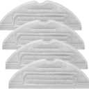 Home Times Vacuum Mop Replacement Pads For Roborock MaxV/ S7 MaxV Plus/ S7 MaxV Ultra/ S7/ S7+ Reusable Hard Floor Cloth Expert Wet Replacement Microfiber Soft Pad (4 Silver Ion Mop Pads)