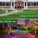 Eyrosa Solar Outdoor Lights, 10 Pack Solar Pathway Lights Outdoor Waterproof, Stainless Steel Stake Lighting for Garden Yard Path Walkway Driveway Patio Lawn Outside Decor,Color Changing