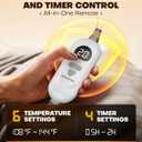 Graphene-Infused Instant Heating Pad with 3M Thinsulate, Ergonomic Weighted Heating Pad for Neck and Shoulders and Back, Heated Neck Wrap w/ 6 Heat Options 4 Auto Timer, Christmas Gifts for Women Men (22''x18'' Blue)