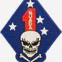 Officially Licensed United States Marine Corps USMC, 1st Marines Guadalcanal Campaign Patch, with Iron-On Adhesive