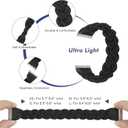 Wearlizer Elastic Band Compatible with Fitbit Versa 4 Bands for Woman/Versa 3/Sense 2/Sense Bands Women, Slim Solo Loop Braided Strap Stretchy Woven Wristband Accessory, Black S