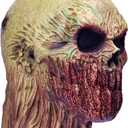 RAPGET Zombie Mask - Creepy Old Man Latex Full Head Mask for Halloween Party (Yellow)