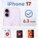 Vihibii for iPhone 17 Case, [Compatible with Magsafe], Invisible Camera Stand, Fade-Resistant Glow Stylish Slim, Military-Grade Drop Protection & Scratch-Resistant Back Phone Cover, 6.3" 2025, Orange