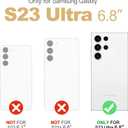 SURITCH for Samsung Galaxy S23 Ultra Case, [Built-in Screen Protector] [Dual-Layer Protection ] Full Protection Shockproof Rugged Bumper Phone Cover for Samsung S23 Ultra 6.8 Inch - Pink Rose