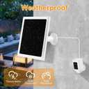 Solar Panel Charger for Ring Camera, Compatible with Stick Up Camera Battery, Ring Spotlight Plus/Pro, Stick up Pro, Waterproof 6w5v (White-2Pack)