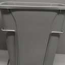 Knape & Vogt Soft-Close Pull-Out Trash Can for Cabinets, 20 Qt (5 Gallon) Bottom Mount Single Kitchen Trash Bin, 8-3/8 in. x 20-1/8 in. x 17-5/16 in., SCB9-1-20PT, Platinum
