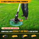 HEINPRO Cordless String Trimmer Compatible with Dewalt 20V MAX Battery, 12-Inch Weed Wacker Cordless Auto Line Feed,Electric Weed Eater Battery Powered Grass Trimmer w/6 Line Spools(Tool Only)