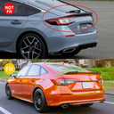Window Visor for 2022-2025 Honda Civic, Out-Channel Rain Guards Shields Vent Deflector Shade Wind Dark Smoke, Tape-On Outside-Mount 2023 22 23 24, 4PCS