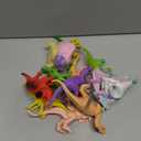 Weysat 27 Pcs Colorful Dinosaur Cake Topper Animals Figures Birthday Party Decorations with Mini Birthday Hat with Pom Poms Animals Cupcake Toppers Decoration with Mini Skirt for Themed Party