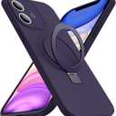 Designed for iPhone 11 Case with Magnetic Invisible Stand Compatible with MagSafe Military-Grade Protection Shockproof Silicone iPhone 11 Phone Cases for Women Men 6.1'' 2019,Purple, Mother Gift