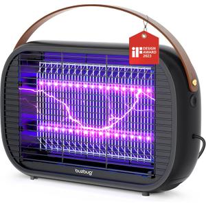 Buzbug LED Bug Zapper Indoor, 10 Years Lifespan Lamp Sustainable Less Power, Durable High-Voltage Electric Mosquito Zapper, Fly Trap Mosquito Trap, Fly Killer Fly Zapper -MA015B (Black)