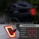 Bike Helmet for Adults, Lightweight Mountain Bicycle Helmet with USB Rechargeable LED Rear Light, Removable Sun Visor for Women, Men, Suitable for Cycling and Commuting