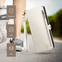 XcaseBar Compatible with Samsung Galaxy A16 5G Wallet case with Zipper Credit Card HolderRFID Blocking,Flip Folio Book PU Leather Phone case Shockproof Cover Women Men for Samsung A16 case White