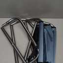 16 Inch Tall Portable Folding Camping Stool - Aluminum Alloy Lightweight Seat With Carry Bag for Fishing, Outdoor Camping, Hiking and BBQ - Red (Blue)