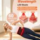 YUHUO Cordless Heating Pad for Back, 660nm 850nm LED for Waist Knee Elbow | Waist Belt Wrap with Heat 4 Adjustable Modes & 3 Intensity Modes, 90-Minute Rechargeable Battery, Built-In Auto Shutoff Timer