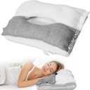 3-in-1 Removable Cervical Neck Pillow for Neck, Shoulder, and Back Pain Relief Sleeping- Ergonomic Orthopedic Contour Fiber Pillow for Back and Side Sleepers