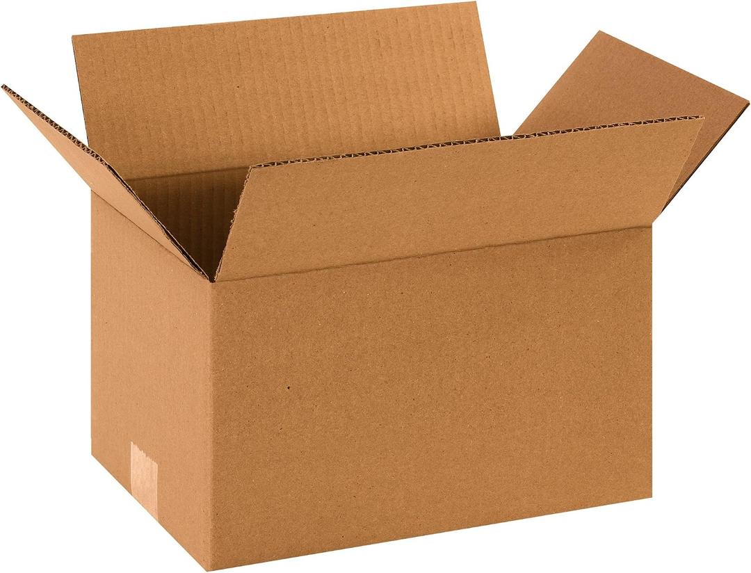 PARTNERS BRAND 12 x 8 x 7 Corrugated Cardboard Boxes, Small 12"L x 8"W x 7"H, Pack of 25 | Shipping, Packaging, Moving, Storage Box for Home or Business, Strong Wholesale Bulk Boxes