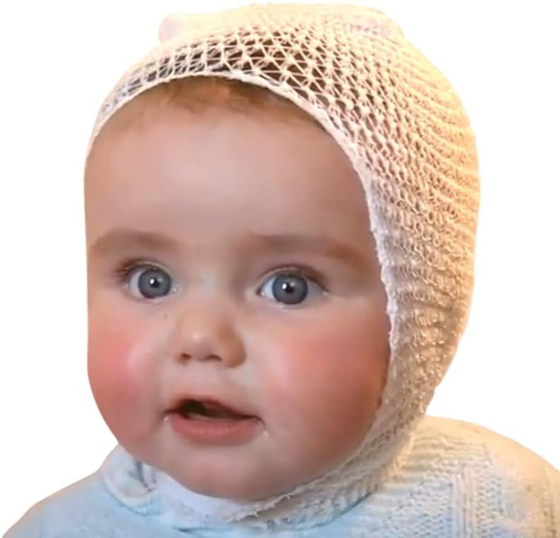 Otostick Baby Cap - 3 Ear Corrector Caps - Ear Protection Bonnet for Protruding Ears - Mesh Fabric Ear Pinning Support Cap for Babies 3 Years and Under