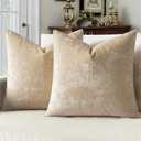 MIULEE Velvet Throw Pillow Covers Set of 2, Soft Neutral Decorative Pillow Cases with Luxurious Textured Vintage Cushion Covers for Home Decor Couch Sofa Bed,Black 20x20 inch