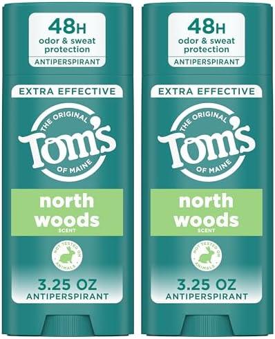 Amazon.com : Toms of Maine North Woods Antiperspirant Deodorant for Men and Women, 48 HR Odor & Sweat Protection, Patchouli and Lavender Scent, 3.25 oz, 2-Pack : Beauty & Personal Care
