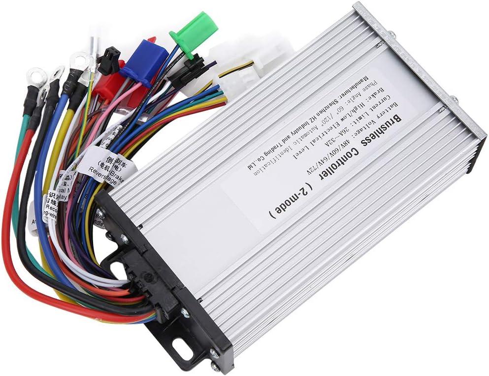 Ejoyous Motor Brushless Controller, 48V 60V 64V 72V High Power Dual Mode 12 Tube E Brushless Speed Motor Controller for Electric Scooter