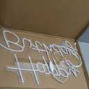 22" x 14.5" Happy Birthday Neon Sign for Backdrop, LED Happy Birthday Light Up Sign, USB Powered Dimmable Neon Light for Birthday Party Decorations, Wall Decor, Warm White