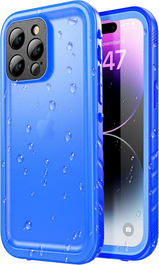 SPORTLINK Design for iPhone 14 Pro Max Case Waterproof - Shockproof Dustproof Phone Case with Screen Protector for iPhone 14 Pro Max, Full Body Protective Case 6.7'' Blue