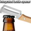 Multifunctional Vegetable Peeler for Kitchen, 2026 New 3 in 1 Stainless Steel Blade with Wooden Handle and Bottle Opener, Ultra-Sharp Kitchen Tool for Fruits and Vegetables