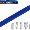 Offset Extension Wrench, Zero Degree Ratchet Extension Set Includes 1/2", 1/4" & 3/8" Drive Adapters, Ideal Universal Ratchet Extensions for Tight Spaces, (Blue)
