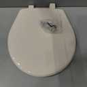 Bemis 730SLEC Slow Close Toilet Seat, Easy Clean Hinges and Durable Plastic Seat, Made in USA, Round, Bone