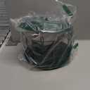 Kingsyard Tube Squirrel Proof Bird Feeders for Outdoor Hanging, Metal Caged Bird Feeder with Rain Proof Covered for Wildbirds Finches Bluebird, 4 Feeding Ports, Green