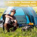 Camping Chair 2 Pack Portable Folding Chair, Supports 300lbs, Lightweight Stable Outdoor Chair for Camping Hiking Fishing Beach Travel Picnic, Compact Collapsible Camping Seat, Classic Black
